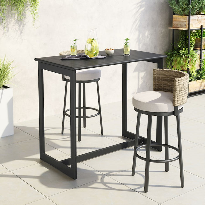 Zuo Modern Midnight Wave Bar Table, Black