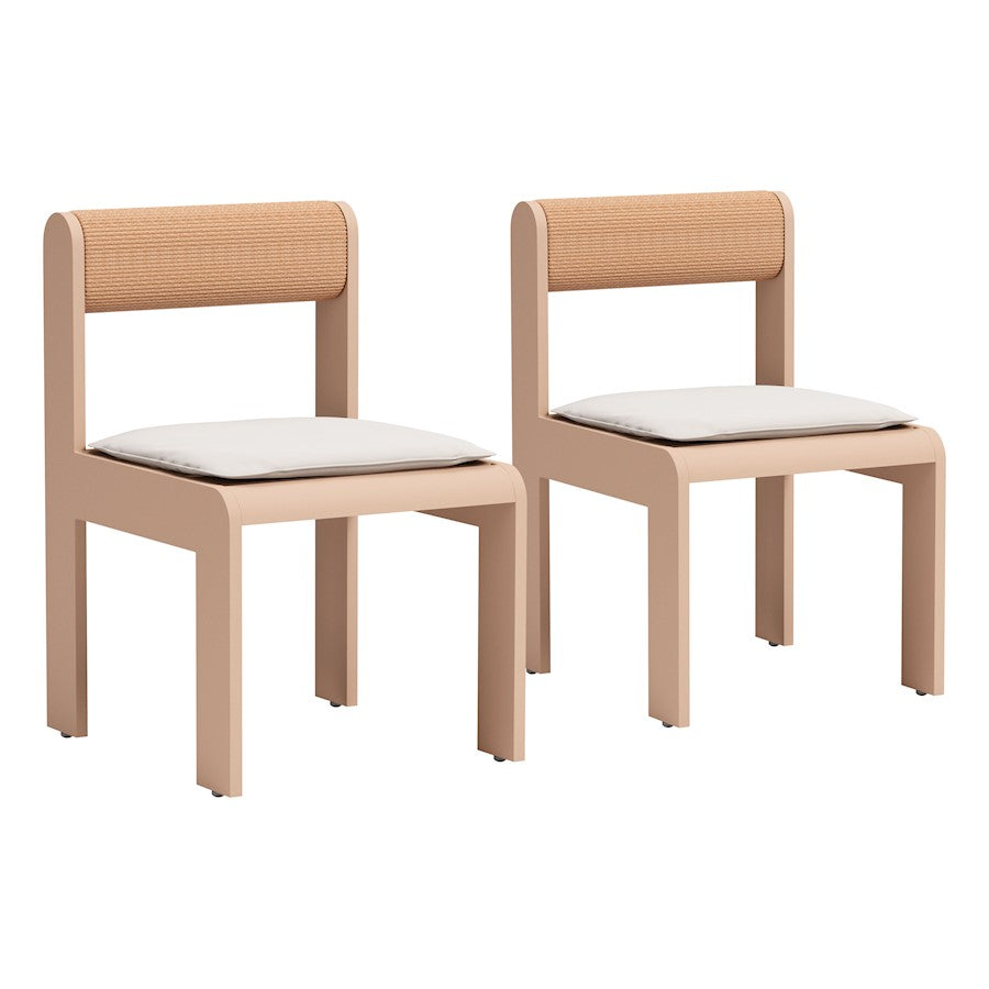 Zuo Modern Island Dining Chair Set of 2, White - 704043