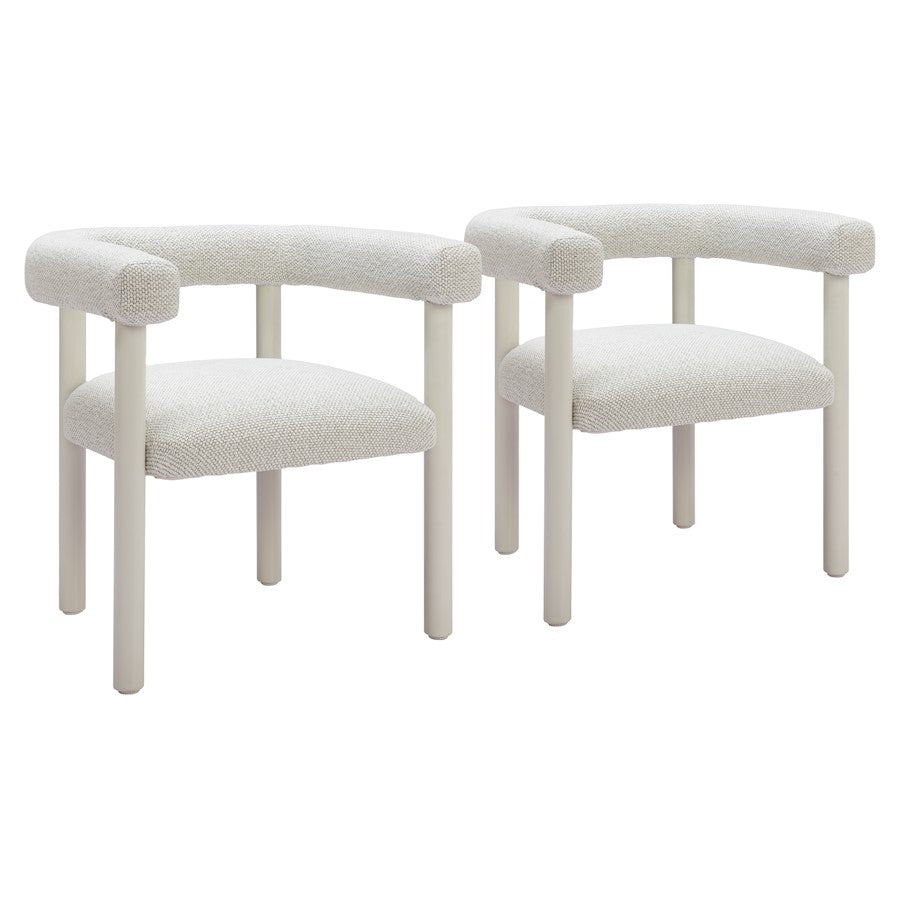 Zuo Modern Sunbath Dining Chair Set of 2, White - 704048