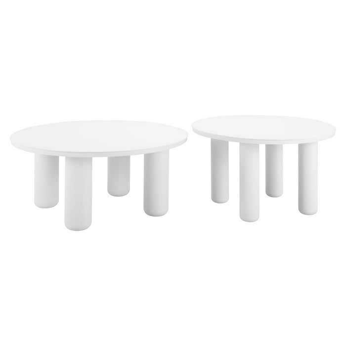 Zuo Modern Ola Coffee Table, Set of 2, White