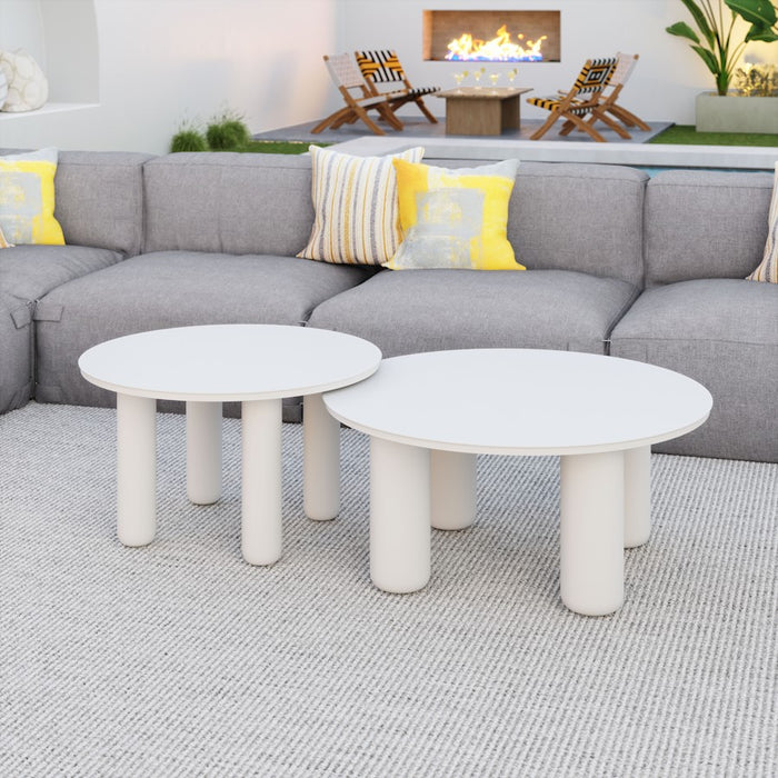 Zuo Modern Ola Coffee Table, Set of 2, White