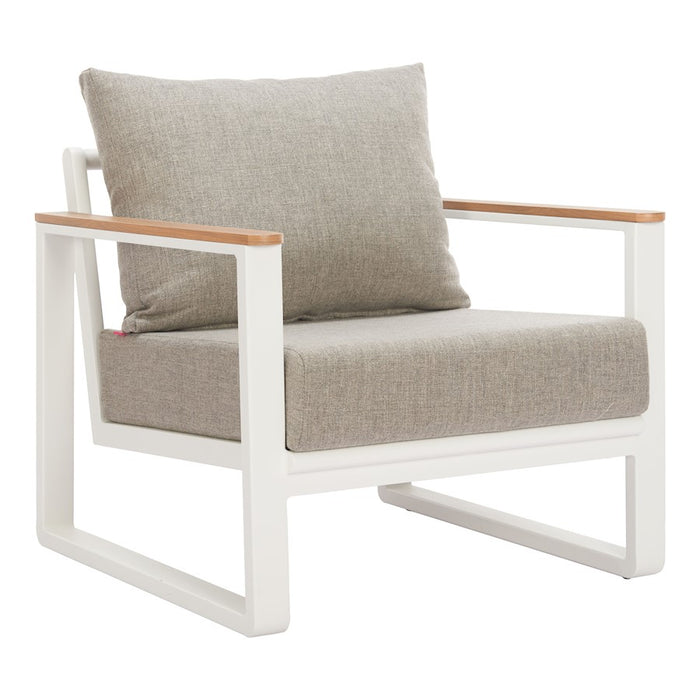 Zuo Modern Welt Armchair, Taupe/White