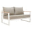Zuo Modern Welt Outdoor Sofa, Taupe/White