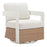 Zuo Modern Gelo Swivel Chair, White/Brown