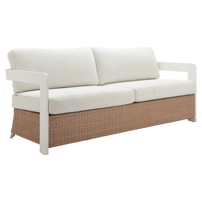 Zuo Modern Gelo Outdoor Sofa, White/Brown