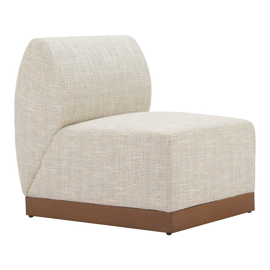 Zuo Modern Christy Armless Chair, Beige - 704146