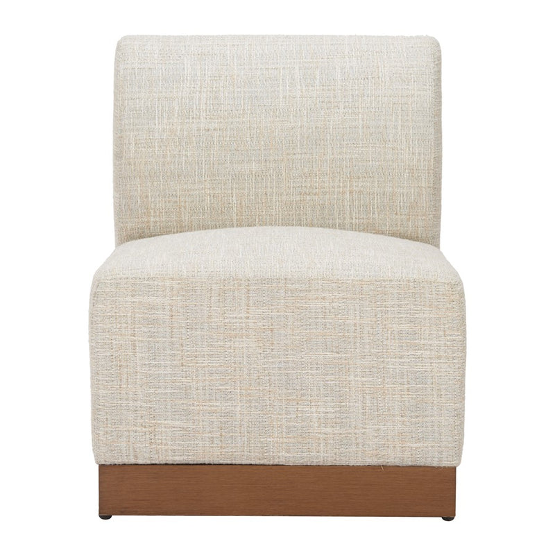 Zuo Modern Christy Armless Chair, Beige