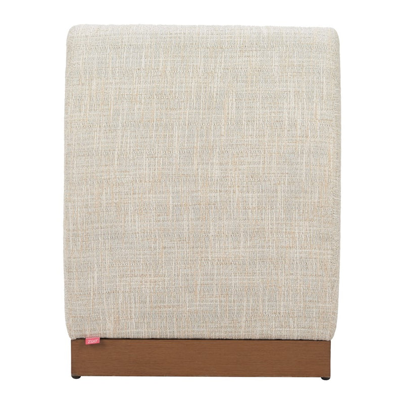 Zuo Modern Christy Armless Chair, Beige