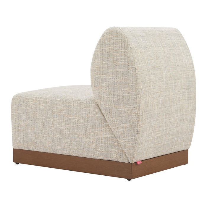 Zuo Modern Christy Armless Chair, Beige
