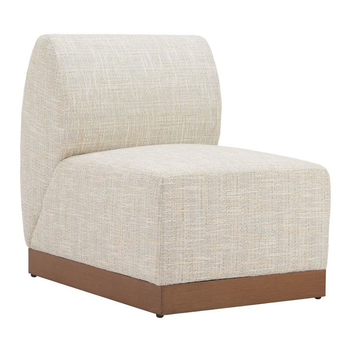 Zuo Modern Christy Armless Chair, Beige