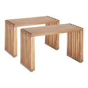 Zuo Modern Riviera Extendable Bench Set of 2, Natural - 704156