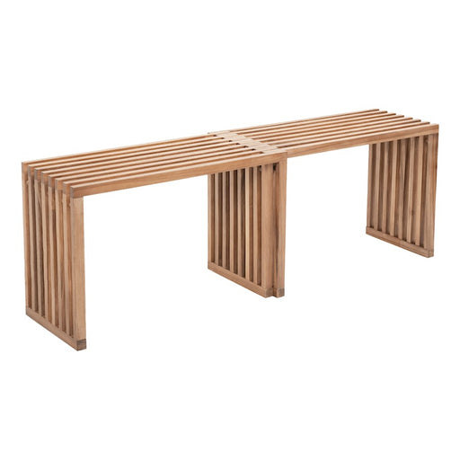 Zuo Modern Riviera Extendable Bench Set of 2, Natural