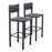 Zuo Modern Iska BarStool Set of 2, Black - 704157