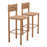 Zuo Modern Iska BarStool Set of 2, Natural - 704158