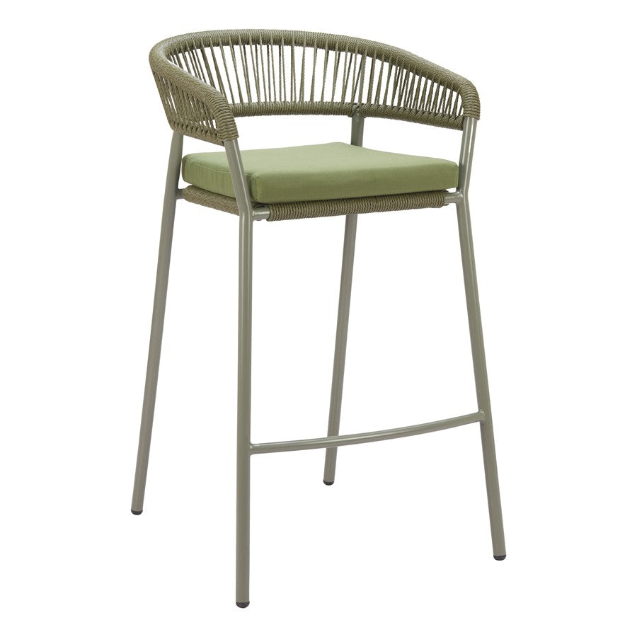 Zuo Modern Skye BarStool/Set of 2, Green - 704165