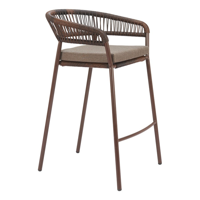 Zuo Modern Skye BarStool/Set of 2, Brown
