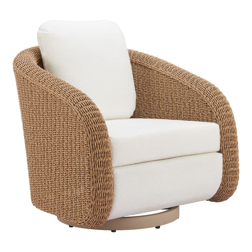 Zuo Modern Solara Swivel Chair, Ivory - 704176
