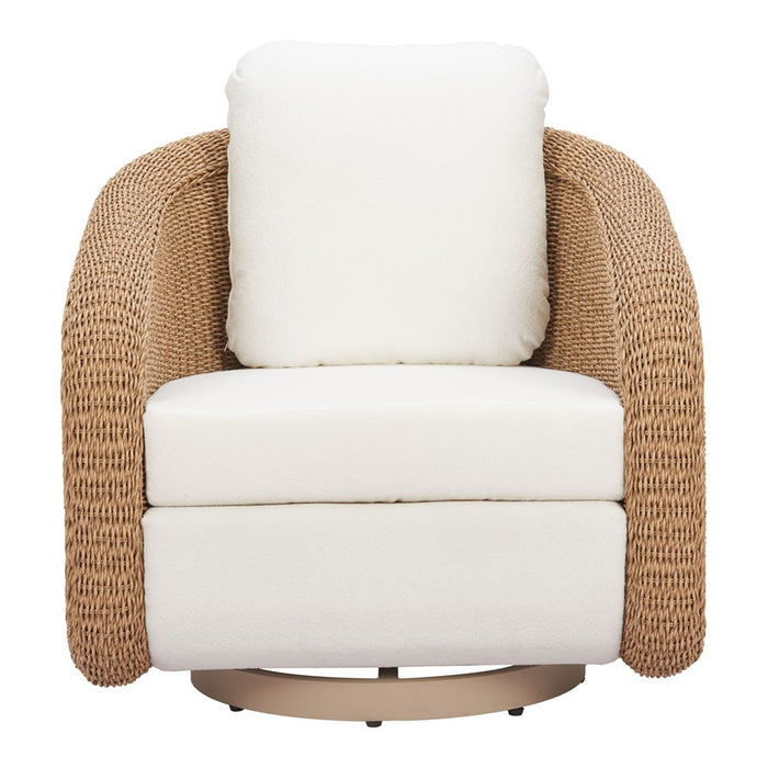 Zuo Modern Solara Swivel Chair, Ivory