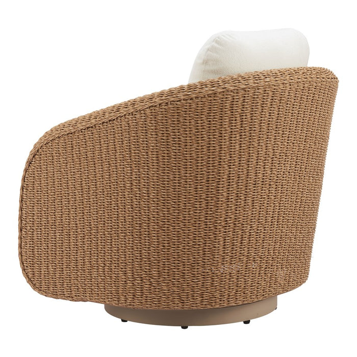 Zuo Modern Solara Swivel Chair, Ivory