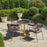 Zuo Modern Batu Dining Table, Black/Gold