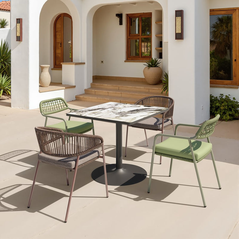 Zuo Modern Caliza Dining Table, Gray/Black