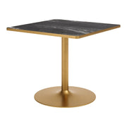Zuo Modern Caliza Dining Table, Black/Gold - 704218