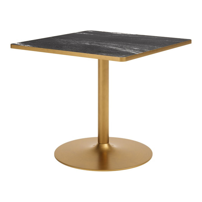 Zuo Modern Caliza Dining Table, Black/Gold - 704218
