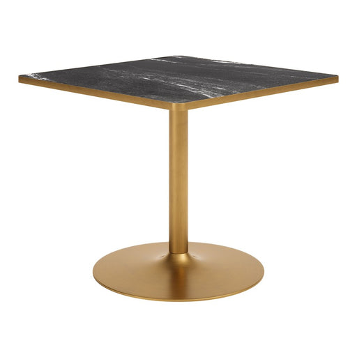 Zuo Modern Caliza Dining Table, Black/Gold
