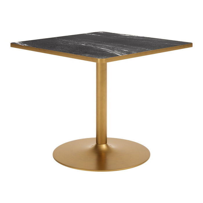 Zuo Modern Caliza Dining Table, Black/Gold