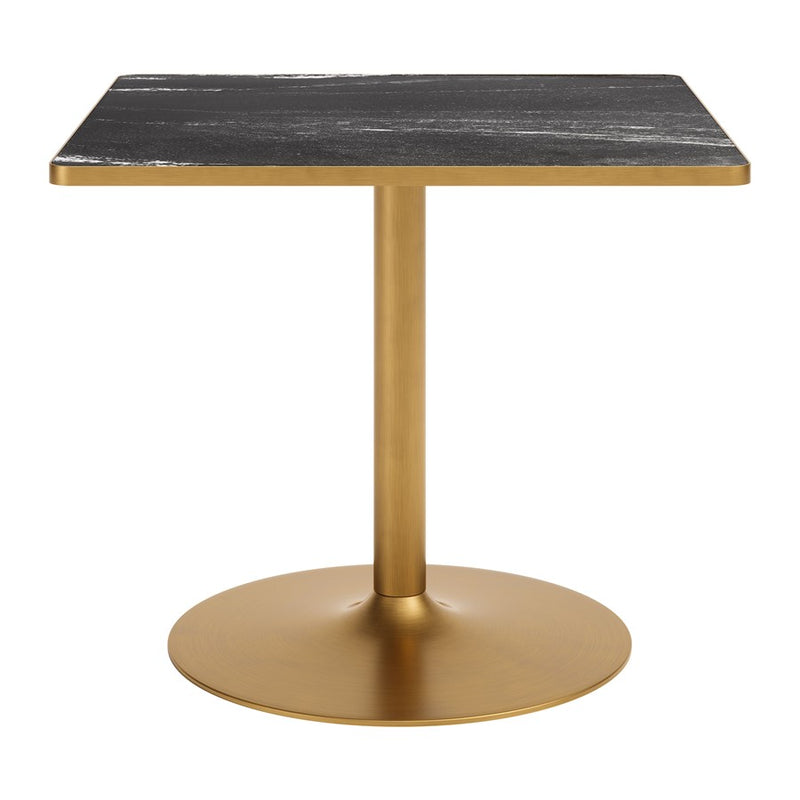 Zuo Modern Caliza Dining Table, Black/Gold
