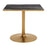 Zuo Modern Caliza Dining Table, Black/Gold