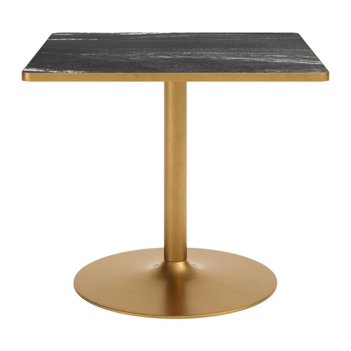 Zuo Modern Caliza Dining Table, Black/Gold