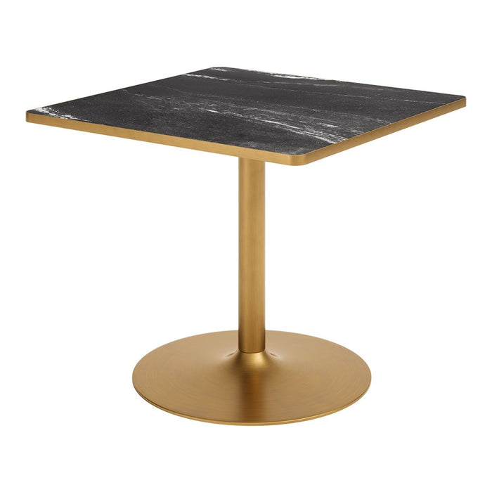Zuo Modern Caliza Dining Table, Black/Gold