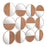 Zuo Modern Cycle Round Mirror, Gold/Walnut