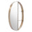 Zuo Modern Latitude Oval Shelf Mirror, Antique Bronze