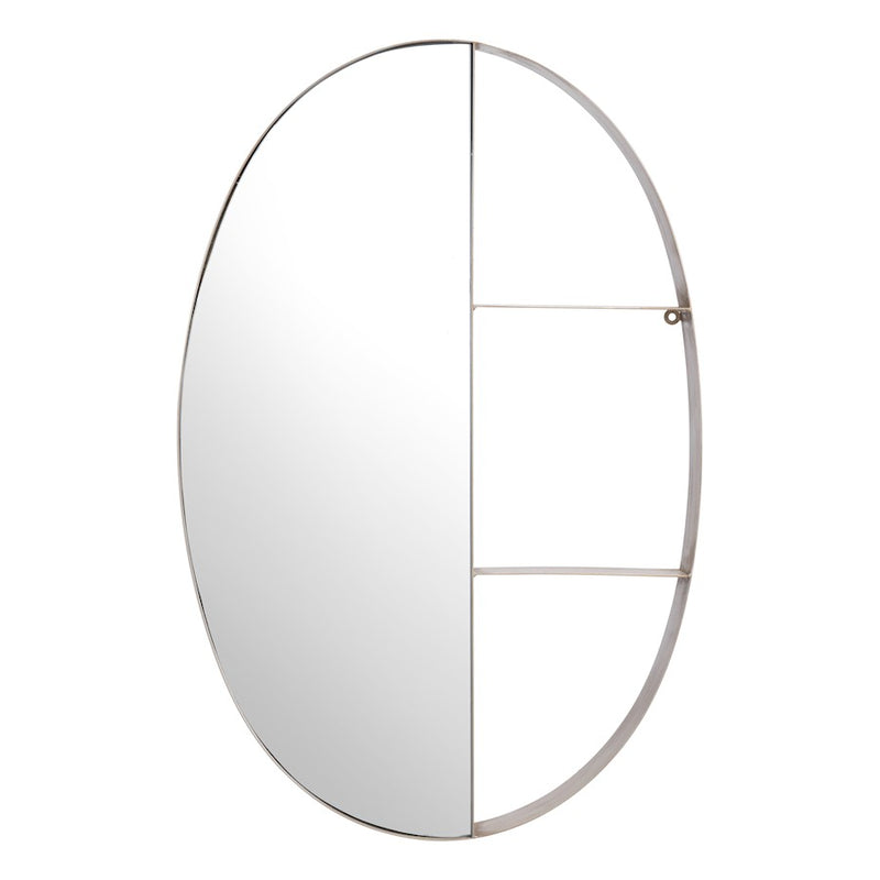 Zuo Modern Latitude Oval Shelf Mirror, Antique Bronze
