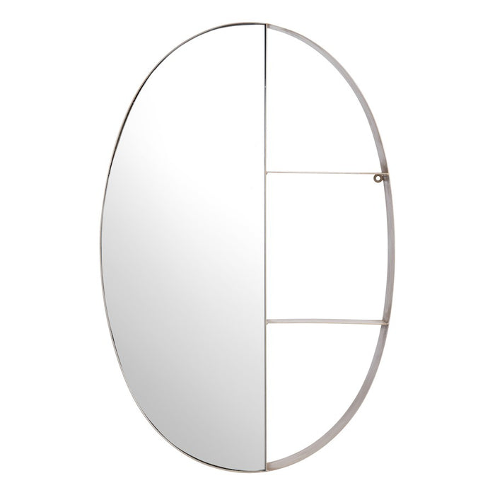 Zuo Modern Latitude Oval Shelf Mirror, Antique Bronze