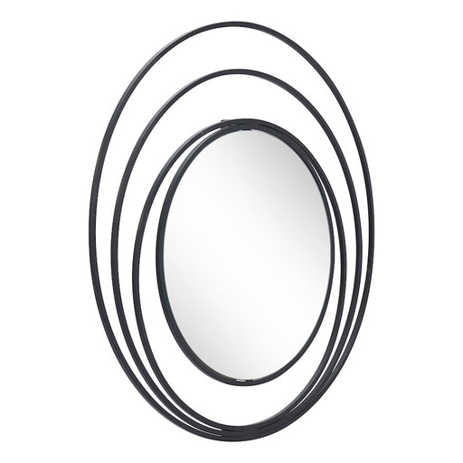 Zuo Modern Luna Round Mirror, Black - A12207