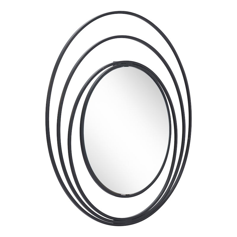 Zuo Modern Luna Round Mirror, Black