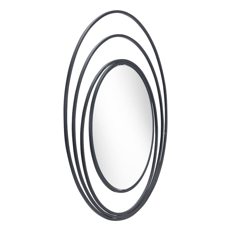 Zuo Modern Luna Round Mirror, Black