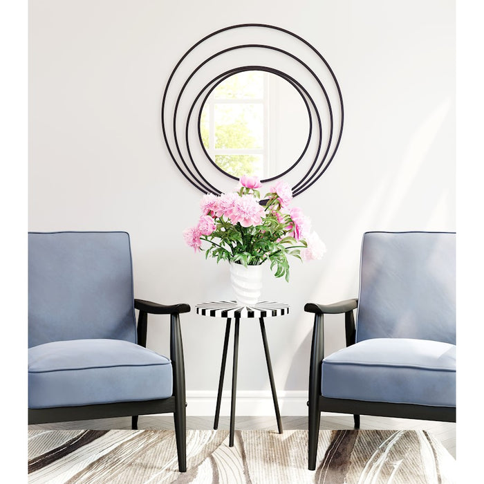 Zuo Modern Luna Round Mirror, Black
