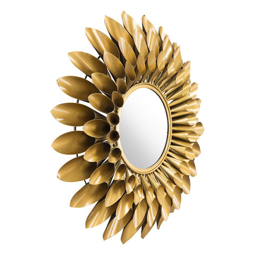 Zuo Modern Sunflower Round Mirror, Gold - A12213