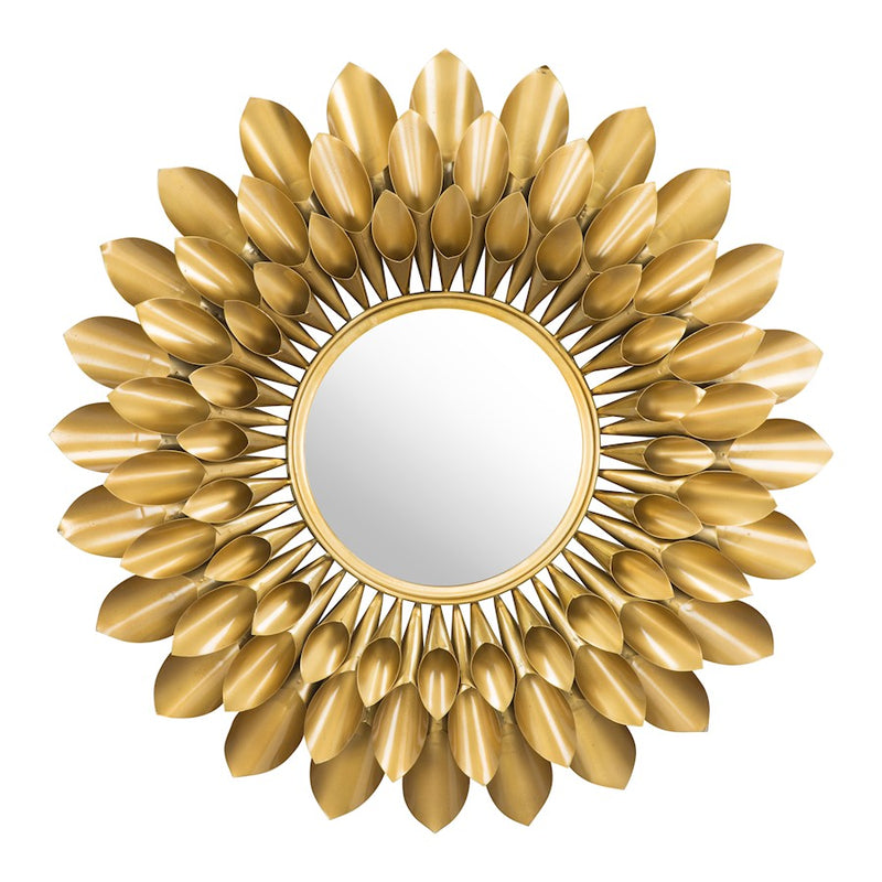 Zuo Modern Sunflower Round Mirror, Gold