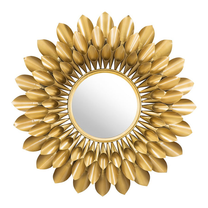 Zuo Modern Sunflower Round Mirror, Gold