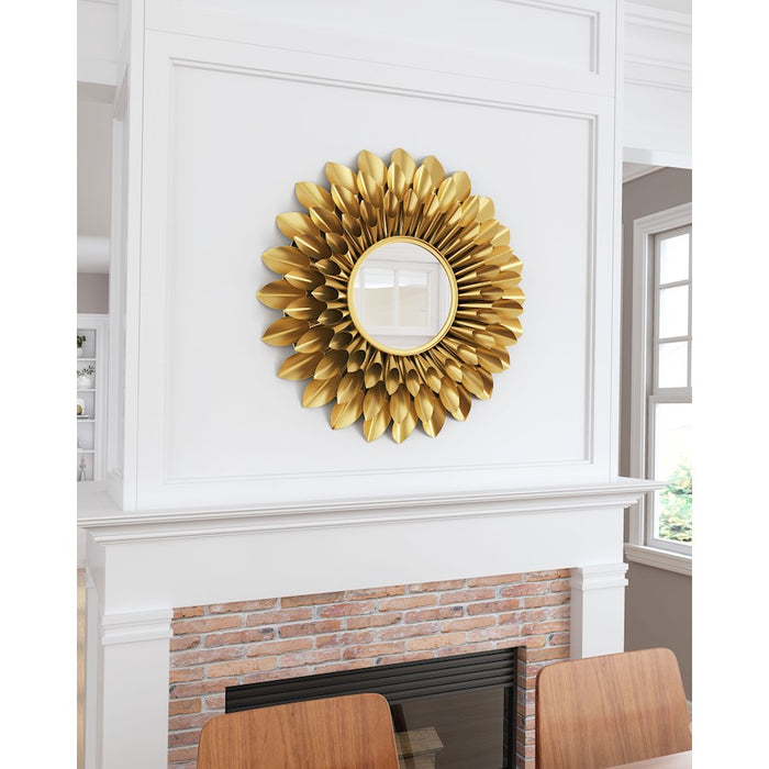 Zuo Modern Sunflower Round Mirror, Gold
