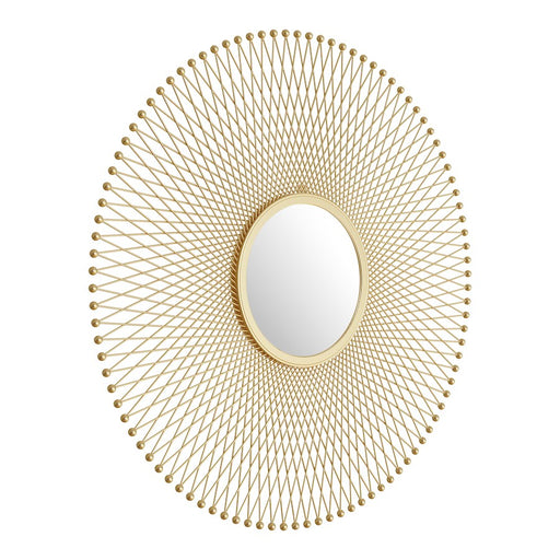 Zuo Modern Glow Round Mirror, Gold - A12214