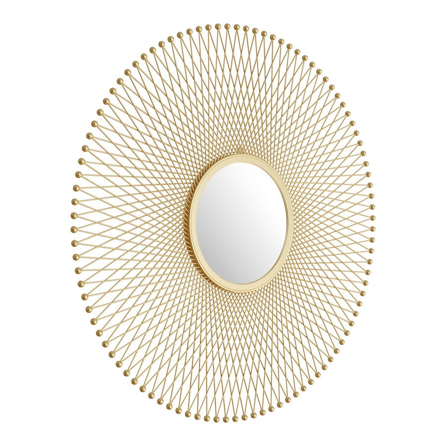 Zuo Modern Glow Round Mirror, Gold - A12214