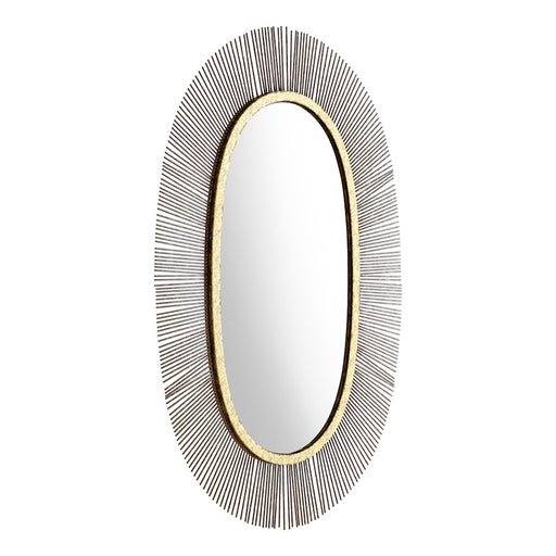 Zuo Modern Juju Oval Mirror, Black/Gold - A12215