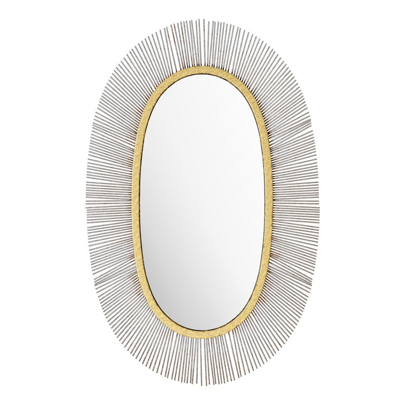 Zuo Modern Juju Oval Mirror, Black/Gold
