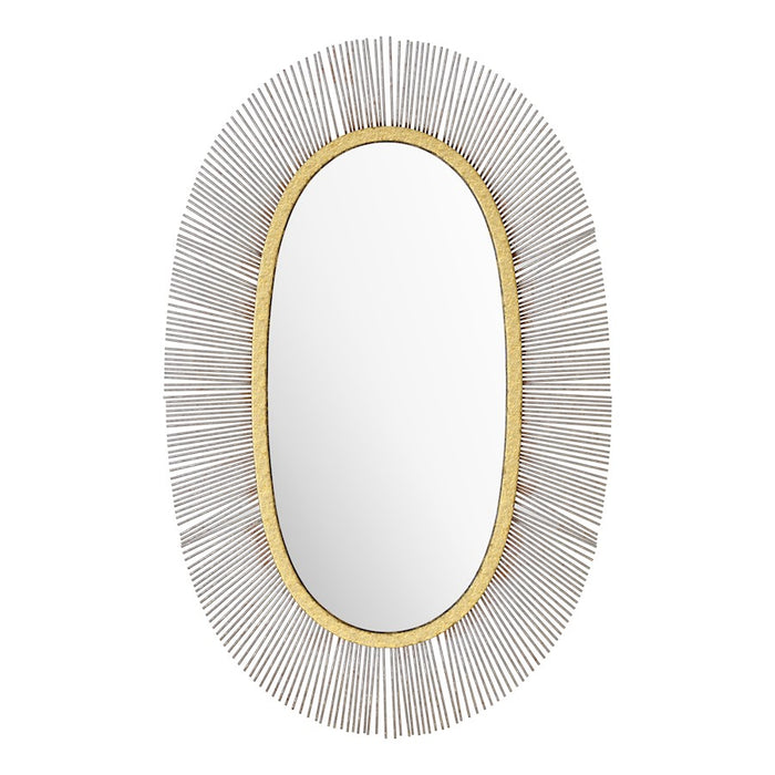 Zuo Modern Juju Oval Mirror, Black/Gold